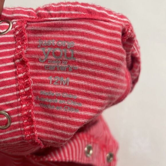 Just One You by Carters Baby Girl Sleeveless Striped Romper - Picture 4 of 6